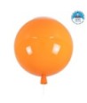 GLOBOSTAR® BALLOON 00650 Παιδικό Φωτιστικό Οροφής με Ντουί 1 x E27 AC 220-240V IP20 - Πορτοκαλί - Μ30 x Π30 x Υ33cm